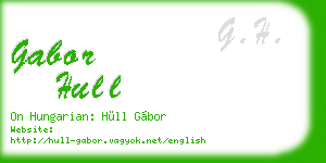 gabor hull business card